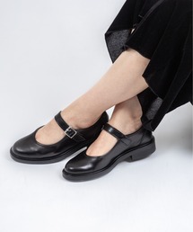 【ENESS/エネス】ストラップ ローヒール パンプス イタリア製