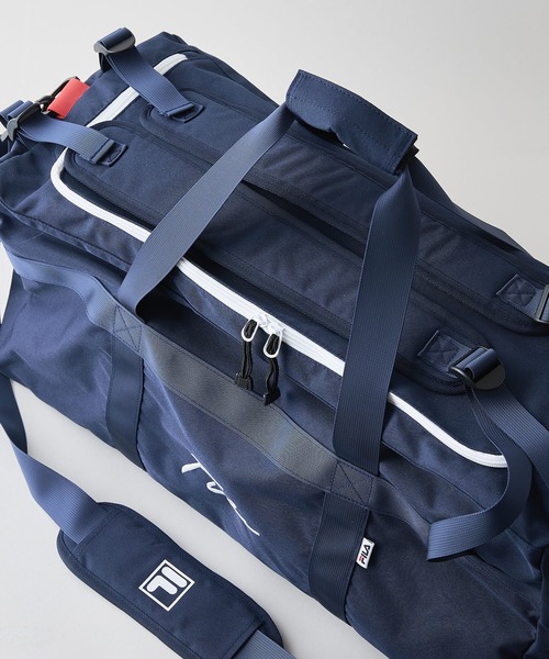 FILA(フィラ)の「【FILA/フィラ】【大容量47L 肩掛け、手持ち、リュックの3WAY仕様】3WAYボストンバッグ 修学旅行 林間学校 部活 旅行 出張 スクリプトロゴ(ボストンバッグ・メンズ・ネイビー/ブラック・FREE)」の13枚目の写真