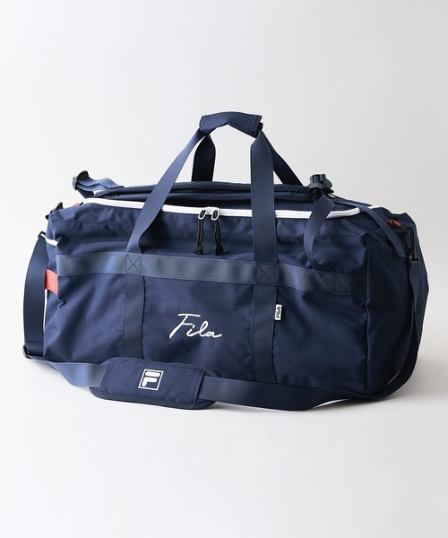 FILA(フィラ)の「【FILA/フィラ】【大容量47L 肩掛け、手持ち、リュックの3WAY仕様】3WAYボストンバッグ 修学旅行 林間学校 部活 旅行 出張 スクリプトロゴ(ボストンバッグ・メンズ・ネイビー/ブラック・FREE)」の18枚目の写真