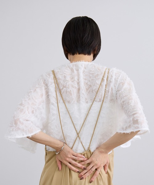 SALON adam et rope'(サロン アダム エ ロペ)の「【WEB限定】フラワーカットジャガードブラウス(シャツ/ブラウス・レディース・ブラック/グレー/ホワイト・FREE)」の18枚目の写真