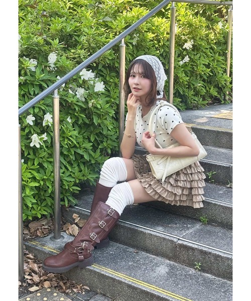 frunco（フランコ）の「ハートフロッキーTシャツ（Tシャツ/カットソー・レディース・ホワイト・FREE）」の9枚目の写真