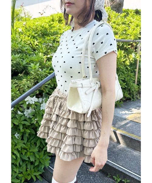 frunco（フランコ）の「ハートフロッキーTシャツ（Tシャツ/カットソー・レディース・ホワイト・FREE）」の11枚目の写真
