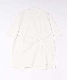 【C-FORTPOINT/フォートポイント】【1枚でサマになるTシャツ 着痩せ効果も◎】フロントねじりデザイン ビッグシルエットTシャツ 綿100% 体型カバー 立体デザイン きれいめ 大人カジュアル