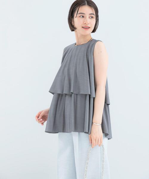 URBAN RESEARCH ROSSO WOMEN（アーバンリサーチ　ロッソ）の「レイヤードフレアブラウス（シャツ/ブラウス・レディース・ブラック系その他/ブルー/ピンク系その他・FREE）」の18枚目の写真