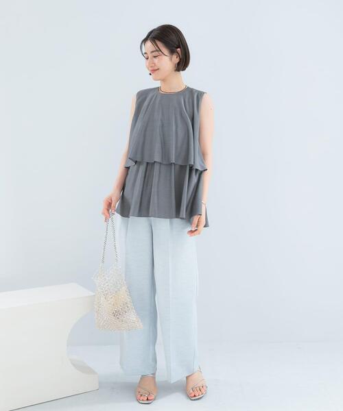 URBAN RESEARCH ROSSO WOMEN（アーバンリサーチ　ロッソ）の「レイヤードフレアブラウス（シャツ/ブラウス・レディース・ブラック系その他/ブルー/ピンク系その他・FREE）」の22枚目の写真