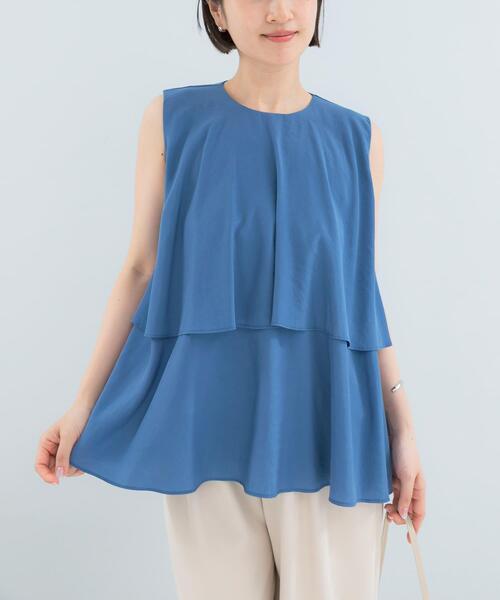 URBAN RESEARCH ROSSO WOMEN(アーバンリサーチ ロッソ)の「レイヤードフレアブラウス(シャツ/ブラウス・レディース・ブラック系その他/ブルー/ピンク系その他・FREE)」の17枚目の写真