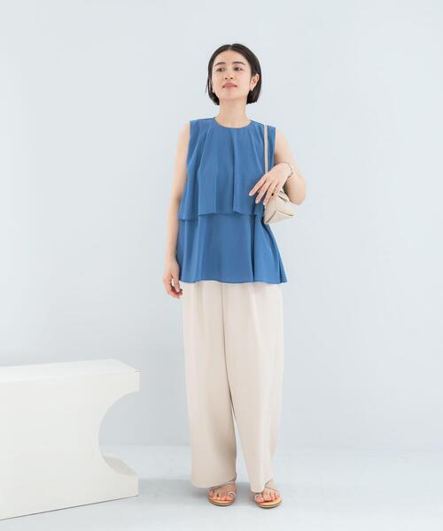 URBAN RESEARCH ROSSO WOMEN(アーバンリサーチ ロッソ)の「レイヤードフレアブラウス(シャツ/ブラウス・レディース・ブラック系その他/ブルー/ピンク系その他・FREE)」の15枚目の写真