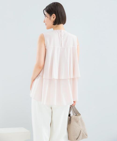 URBAN RESEARCH ROSSO WOMEN(アーバンリサーチ ロッソ)の「レイヤードフレアブラウス(シャツ/ブラウス・レディース・ブラック系その他/ブルー/ピンク系その他・FREE)」の6枚目の写真