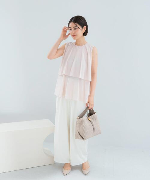URBAN RESEARCH ROSSO WOMEN(アーバンリサーチ ロッソ)の「レイヤードフレアブラウス(シャツ/ブラウス・レディース・ブラック系その他/ブルー/ピンク系その他・FREE)」の5枚目の写真