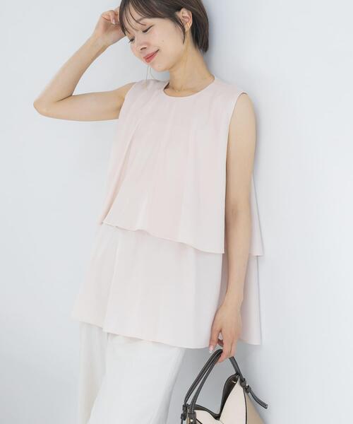 URBAN RESEARCH ROSSO WOMEN(アーバンリサーチ ロッソ)の「レイヤードフレアブラウス(シャツ/ブラウス・レディース・ブラック系その他/ブルー/ピンク系その他・FREE)」の4枚目の写真