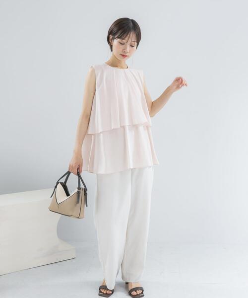 URBAN RESEARCH ROSSO WOMEN（アーバンリサーチ　ロッソ）の「レイヤードフレアブラウス（シャツ/ブラウス・レディース・ブラック系その他/ブルー/ピンク系その他・FREE）」の14枚目の写真