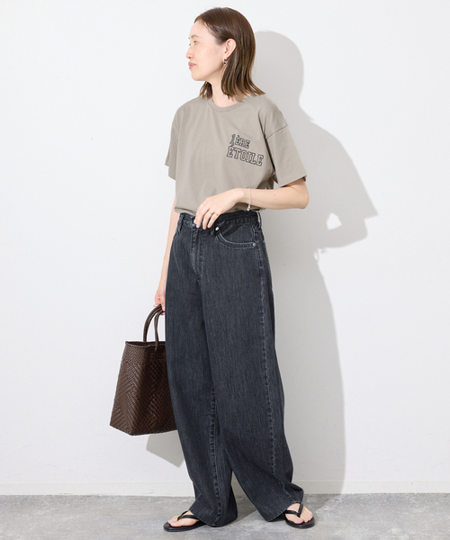 SLOBE IENA（スローブイエナ）の「LE DENIM ライトカーブバギーデニムパンツ（デニムパンツ・レディース・ブラック/ホワイト・38/36）」の11枚目の写真