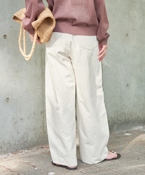 SLOBE IENA（スローブイエナ）の「LE DENIM ライトカーブバギーデニムパンツ（デニムパンツ・レディース・ブラック/ホワイト・38/36）」の21枚目の写真