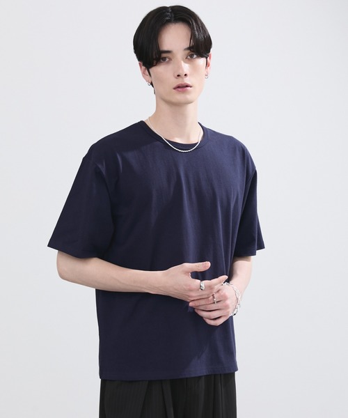 LUENNA（ルエナ）の「【LUENNA】Basic Crew Neck Short Sleeve T-Shirt / ベーシッククルーネック半袖Tシャツ（Tシャツ/カットソー・メンズ・ネイビー/ブラック/ホワイト/ネイビー系1・S/M/L）」の3枚目の写真