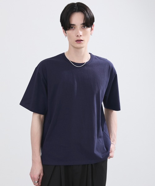 LUENNA（ルエナ）の「【LUENNA】Basic Crew Neck Short Sleeve T-Shirt / ベーシッククルーネック半袖Tシャツ（Tシャツ/カットソー・メンズ・ネイビー/ブラック/ホワイト/ネイビー系1・S/M/L）」の5枚目の写真