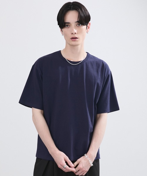 LUENNA（ルエナ）の「【LUENNA】Basic Crew Neck Short Sleeve T-Shirt / ベーシッククルーネック半袖Tシャツ（Tシャツ/カットソー・メンズ・ネイビー/ブラック/ホワイト/ネイビー系1・S/M/L）」の6枚目の写真