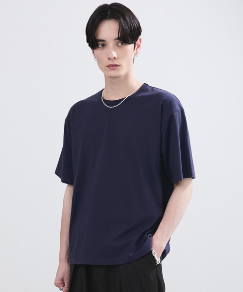 LUENNA（ルエナ）の「【LUENNA】Basic Crew Neck Short Sleeve T-Shirt / ベーシッククルーネック半袖Tシャツ（Tシャツ/カットソー・メンズ・ネイビー/ブラック/ホワイト/ネイビー系1・S/M/L）」の7枚目の写真
