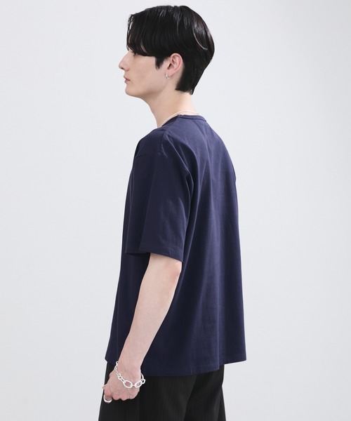 LUENNA（ルエナ）の「【LUENNA】Basic Crew Neck Short Sleeve T-Shirt / ベーシッククルーネック半袖Tシャツ（Tシャツ/カットソー・メンズ・ネイビー/ブラック/ホワイト/ネイビー系1・S/M/L）」の8枚目の写真