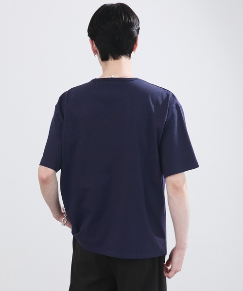 LUENNA（ルエナ）の「【LUENNA】Basic Crew Neck Short Sleeve T-Shirt / ベーシッククルーネック半袖Tシャツ（Tシャツ/カットソー・メンズ・ネイビー/ブラック/ホワイト/ネイビー系1・S/M/L）」の9枚目の写真