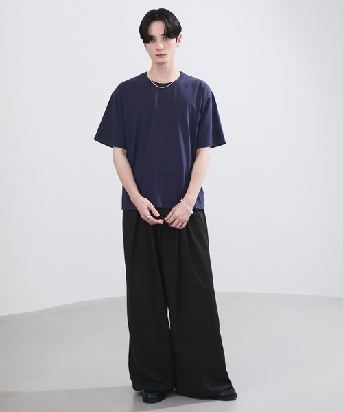 LUENNA（ルエナ）の「【LUENNA】Basic Crew Neck Short Sleeve T-Shirt / ベーシッククルーネック半袖Tシャツ（Tシャツ/カットソー・メンズ・ネイビー/ブラック/ホワイト/ネイビー系1・S/M/L）」の11枚目の写真