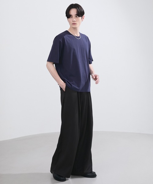 LUENNA（ルエナ）の「【LUENNA】Basic Crew Neck Short Sleeve T-Shirt / ベーシッククルーネック半袖Tシャツ（Tシャツ/カットソー・メンズ・ネイビー/ブラック/ホワイト/ネイビー系1・S/M/L）」の12枚目の写真
