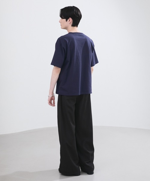LUENNA（ルエナ）の「【LUENNA】Basic Crew Neck Short Sleeve T-Shirt / ベーシッククルーネック半袖Tシャツ（Tシャツ/カットソー・メンズ・ネイビー/ブラック/ホワイト/ネイビー系1・S/M/L）」の13枚目の写真