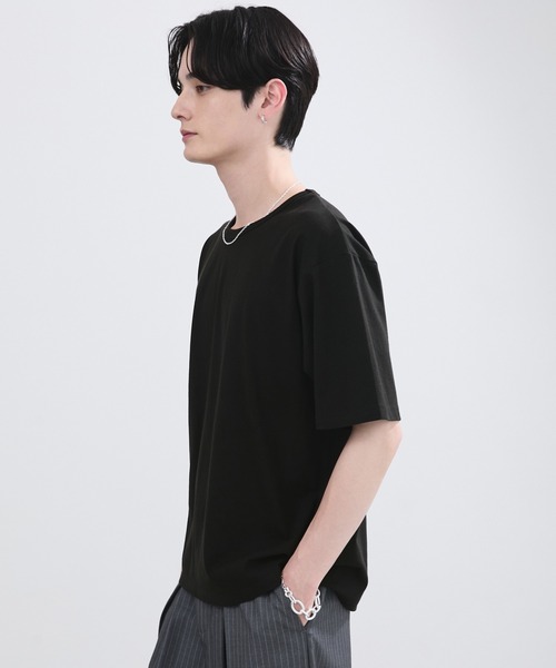 LUENNA（ルエナ）の「【LUENNA】Basic Crew Neck Short Sleeve T-Shirt / ベーシッククルーネック半袖Tシャツ（Tシャツ/カットソー・メンズ・ネイビー/ブラック/ホワイト/ネイビー系1・S/M/L）」の16枚目の写真