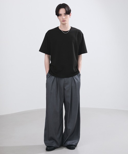 LUENNA（ルエナ）の「【LUENNA】Basic Crew Neck Short Sleeve T-Shirt / ベーシッククルーネック半袖Tシャツ（Tシャツ/カットソー・メンズ・ネイビー/ブラック/ホワイト/ネイビー系1・S/M/L）」の18枚目の写真