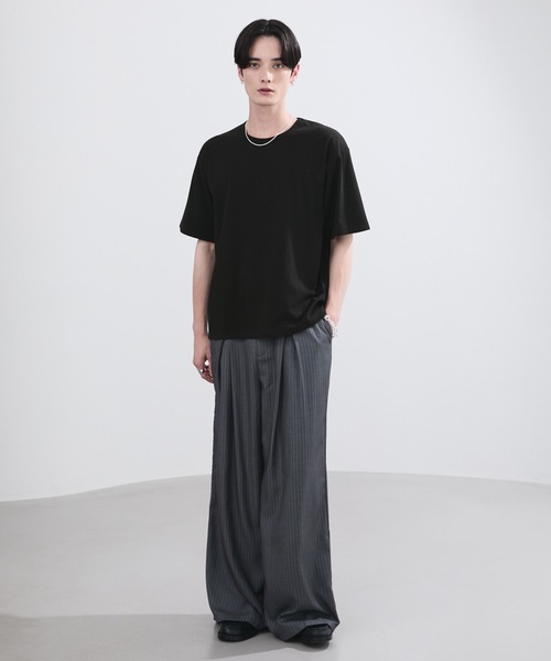 LUENNA（ルエナ）の「【LUENNA】Basic Crew Neck Short Sleeve T-Shirt / ベーシッククルーネック半袖Tシャツ（Tシャツ/カットソー・メンズ・ネイビー/ブラック/ホワイト/ネイビー系1・S/M/L）」の19枚目の写真