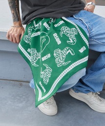 WBSB（ダブルビーエスビー）の「WBSB/ダブルビーエスビー Dinosaur Bandanna(graphic by HIROCK) ダイナソー バンダナ 2026年春夏（バンダナ/スカーフ）」