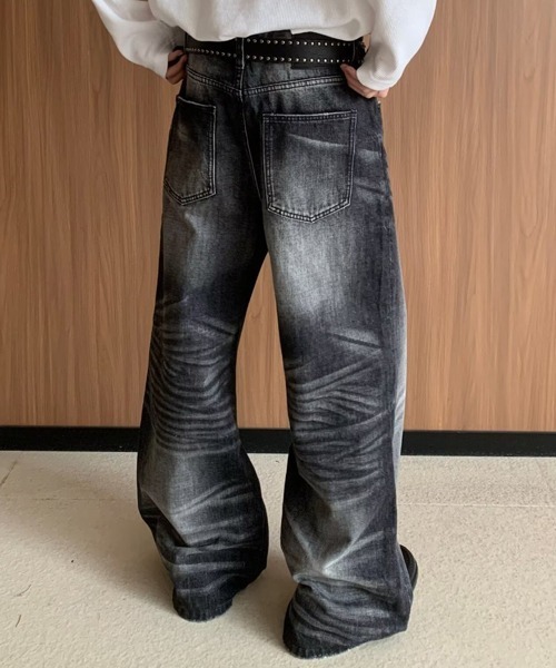 Ressaca（レサーカ）の「フロントボタンフレアデニムパンツ（デニムパンツ・メンズ・ブラック・L/M/XL）」の2枚目の写真