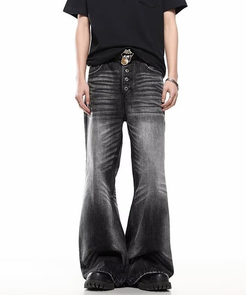 Ressaca（レサーカ）の「フロントボタンフレアデニムパンツ（デニムパンツ・メンズ・ブラック・L/M/XL）」の17枚目の写真