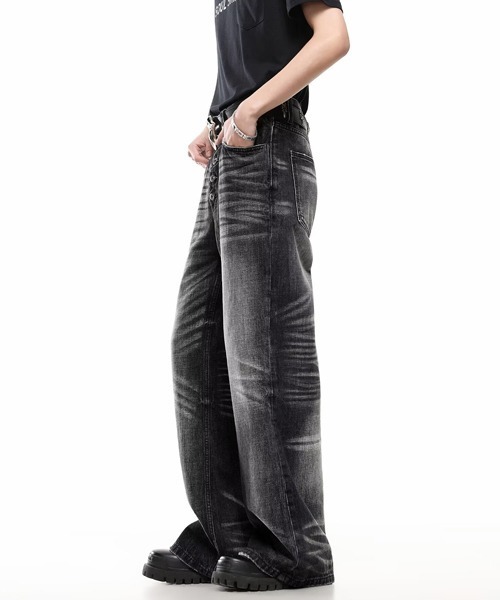 Ressaca（レサーカ）の「フロントボタンフレアデニムパンツ（デニムパンツ・メンズ・ブラック・L/M/XL）」の18枚目の写真