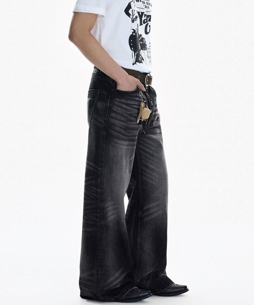 Ressaca（レサーカ）の「フロントボタンフレアデニムパンツ（デニムパンツ・メンズ・ブラック・L/M/XL）」の13枚目の写真
