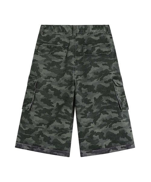 HOOK(フック)の「HOOK カモフラ ワイドカーゴハーフパンツ (SS)(カーゴパンツ・メンズ・マルチ・L/M/S)」の3枚目の写真