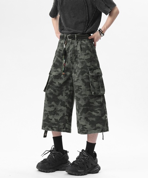 HOOK(フック)の「HOOK カモフラ ワイドカーゴハーフパンツ (SS)(カーゴパンツ・メンズ・マルチ・L/M/S)」の17枚目の写真