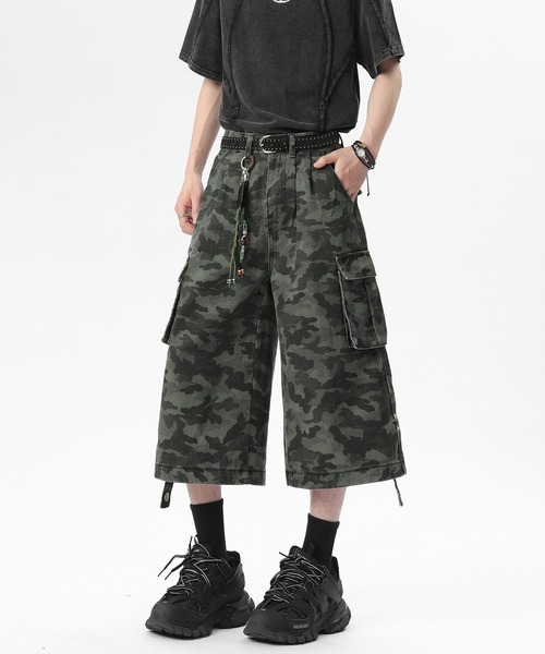 HOOK(フック)の「HOOK カモフラ ワイドカーゴハーフパンツ (SS)(カーゴパンツ・メンズ・マルチ・L/M/S)」の18枚目の写真
