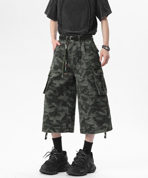HOOK(フック)の「HOOK カモフラ ワイドカーゴハーフパンツ (SS)(カーゴパンツ・メンズ・マルチ・L/M/S)」の19枚目の写真