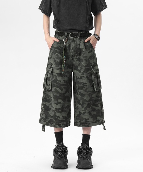 HOOK(フック)の「HOOK カモフラ ワイドカーゴハーフパンツ (SS)(カーゴパンツ・メンズ・マルチ・L/M/S)」の21枚目の写真
