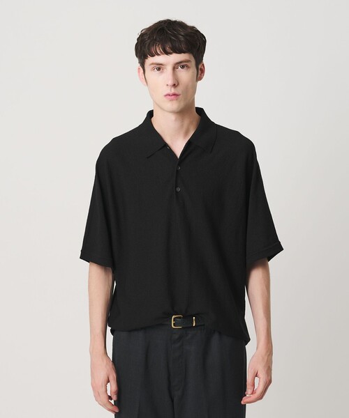 BEAUTY&YOUTH UNITED ARROWS(ビューティーアンドユースユナイテッドアローズ)の「リネン ブリーズ ドルマン 3B ポロニット ウォッシャブル(ポロシャツ・メンズ・ナチュラル/オリーブ/ブラック・XL/M/S/L)」の4枚目の写真