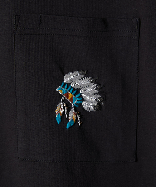 HORLISUN(ホーリーサン)の「Lawrence Short Embroidery T-shirt - Native American Black(Tシャツ/カットソー・メンズ・その他・SMALL/MEDIUM/LARGE)」の3枚目の写真