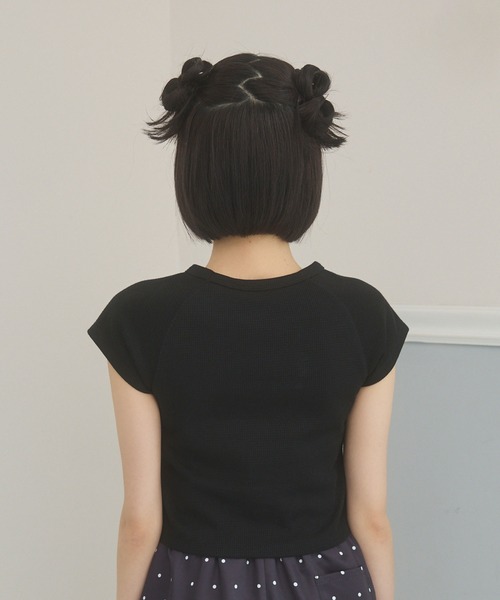 rumnel:(ルムネル)の「ランダムボタンワッフルTシャツ / Random Button Waffle T-Shirt(Tシャツ/カットソー・レディース・ホワイト/グレー系/ブラック・FREE)」の13枚目の写真