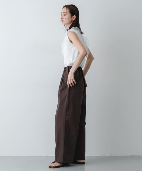 SENSE OF PLACE by URBAN RESEARCH(センスオブプレイスバイアーバンリサーチ)の「撥水ウエストタックルーズパンツ(その他パンツ・レディース・ベージュ/ブラック/ブラウン・MEDIUM/SMALL)」の13枚目の写真