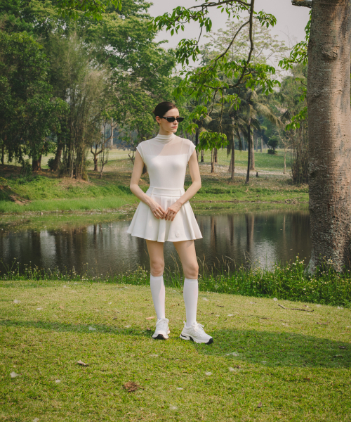 OBER GOLF(オーベルゴルフ)の「ソフトメッシュキャップスリーブベーストップ(ホワイト)(Tシャツ/カットソー・レディース・ホワイト・FREE)」の6枚目の写真