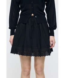EYELET HEM FLARE ミニスカート