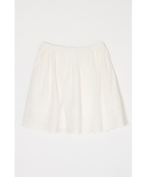MOUSSY(マウジー)の「EYELET HEM FLARE ミニスカート(スカート・レディース・ブラック/ホワイト・2/1)」の3枚目の写真