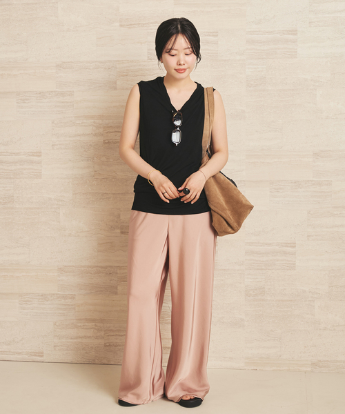 plage(プラージュ)の「Cutoff satin パンツ(その他パンツ・レディース・カーキ/ピンク/ベージュ・38/36/34)」の7枚目の写真