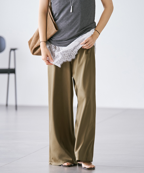 plage(プラージュ)の「Cutoff satin パンツ(その他パンツ・レディース・カーキ/ピンク/ベージュ・38/36/34)」の22枚目の写真