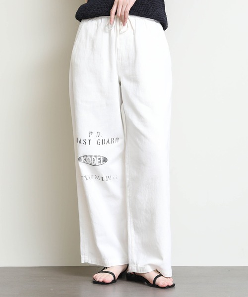 Gready Brilliant(グレディブリリアン)の「PAYDAY麻混パンツ(その他パンツ・レディース・オフホワイト/グレイッシュベージュ・38)」の1枚目の写真