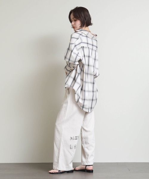 Gready Brilliant(グレディブリリアン)の「PAYDAY麻混パンツ(その他パンツ・レディース・オフホワイト/グレイッシュベージュ・38)」の16枚目の写真